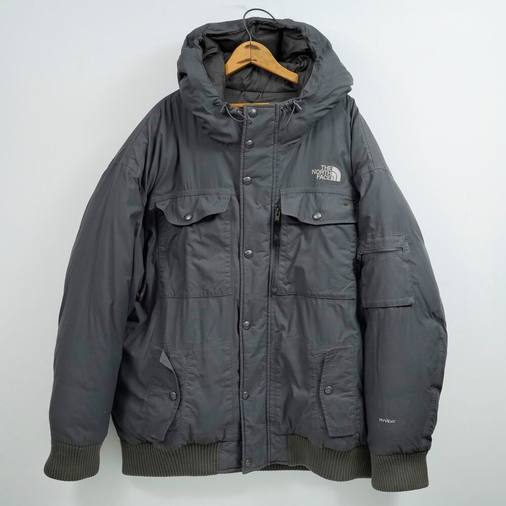 The North Face Gotham HyVent Goose Down Jacket Men's XXL Black Gray Hooded